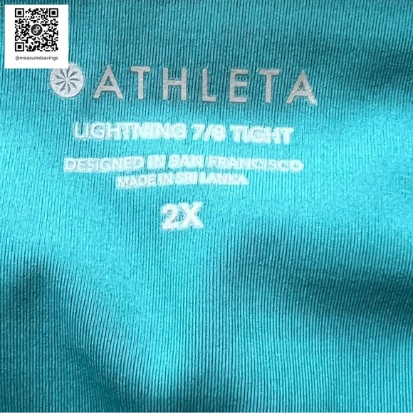 Athleta [2X - NWT] Lightning Stash 7/8 Tights Leggings in Teal - Picture 5 of 8
